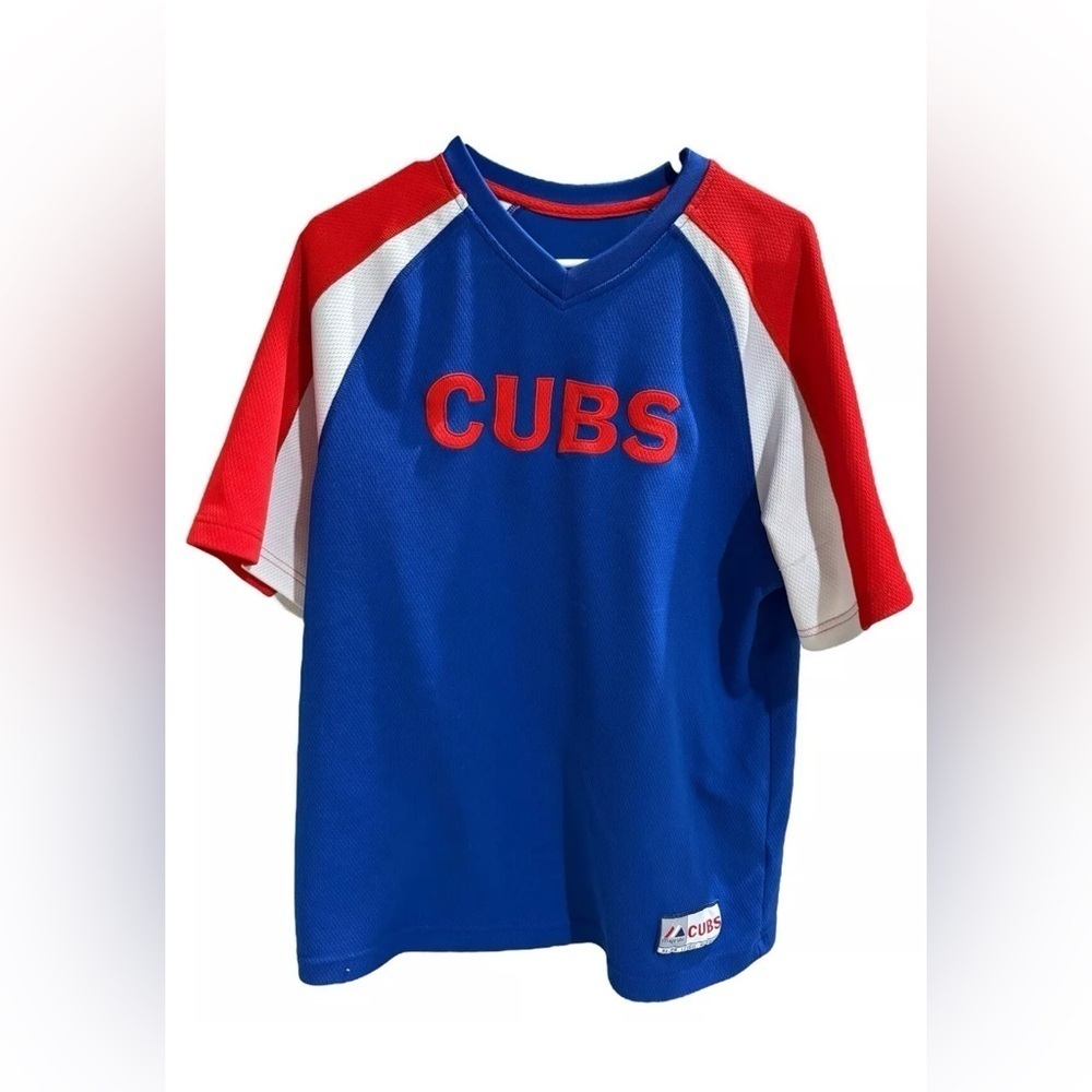 Men's Chicago Cubs MLB Magestic Jersey Pullover Jersey Authentic Size L/XL?